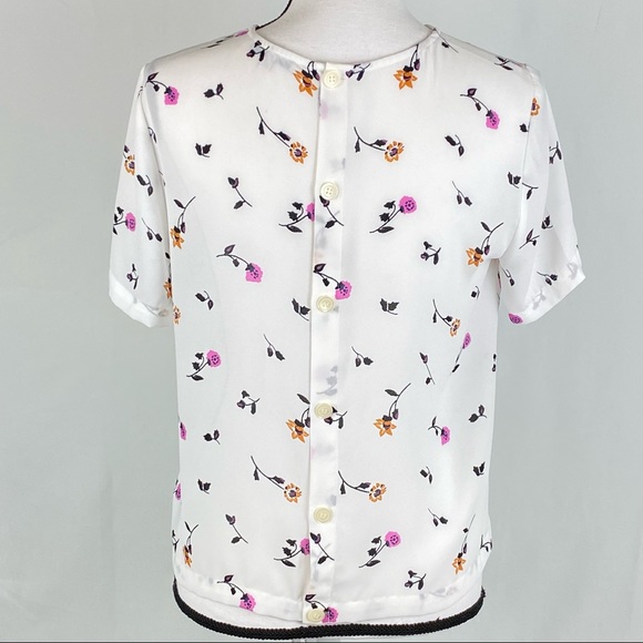 Madewell Short Sleeve Button Down Back Blouse Size Small - Picture 4 of 8